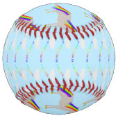 ファンタジー誕生日ユニコーンレインボー&クラウド ソフトボール (裏面)