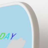 ファンタジー誕生日ユニコーンレインボー&クラウド ピックルボールラケット (左詳細)