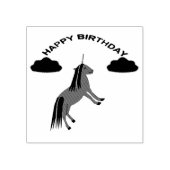 ファンタジー誕生日ユニコーンレインボー&クラウド ラバースタンプ (インプリント)