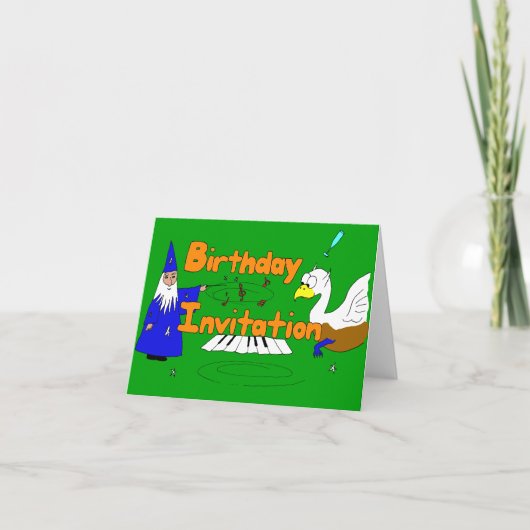 ファンタジー誕生日招待状（ウィザード） 招待状 (正面)