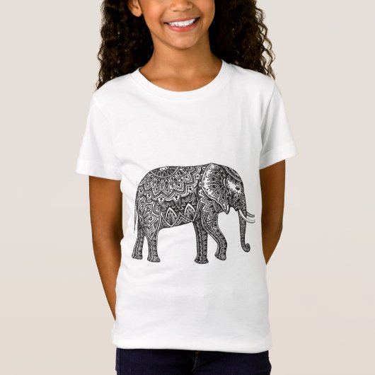 ファンタジー象の落書き Tシャツ (正面)
