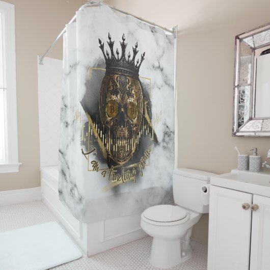 ファンタジー貿易デザイン | 暗号Btc | 肯定 シャワーカーテン (インサイチュ)