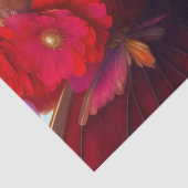 ファンタジー赤い妖精の赤い花のデコページ 薄葉紙 (詳細)