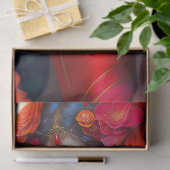 ファンタジー赤い妖精の赤い花のデコページ 薄葉紙 (ギフト)