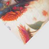 ファンタジー赤い妖精の赤い花のデコページ 薄葉紙 (詳細)