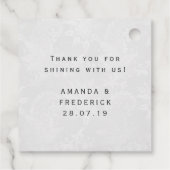 ファンタジー輝くイエローとターコイズ鳥 フェイバータグ (裏面)