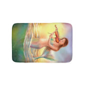 ファンタジー遊の人魚のバイオリン日没バスマット バスマット (正面)