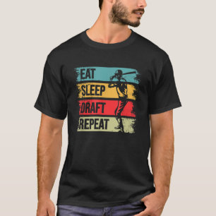 ファンタジー野球食べことわざのスリープ荷車を引くリピート Tシャツ