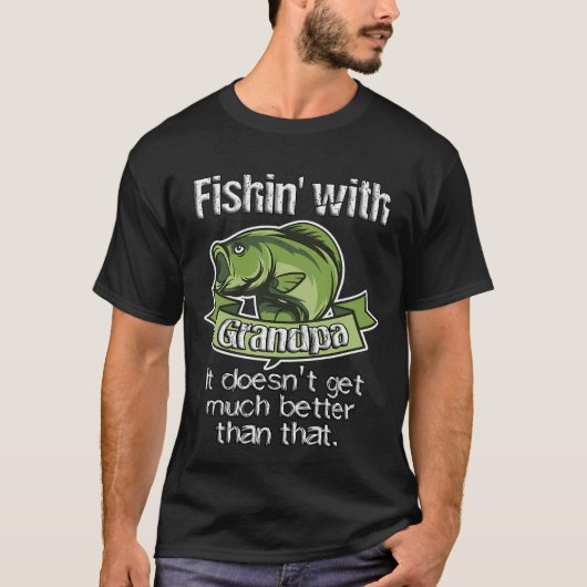 ファンタジー釣りの世界のマスコットの少年 Tシャツ (正面)