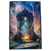 ファンタジー銀河系ポータル – 神秘的な出入り口 ミディアムペーパーバッグ (正面)
