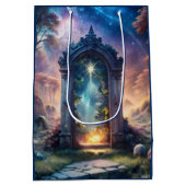 ファンタジー銀河系ポータル – 神秘的な出入り口 ミディアムペーパーバッグ (裏面)