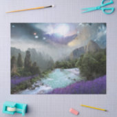 ファンタジー雨林風景風景 薄葉紙 (クラフト)