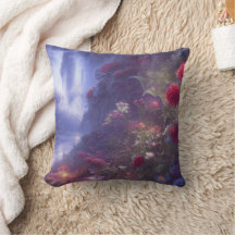 ファンタジー霧の雨の魔法のガーデンリバーランドスケープ