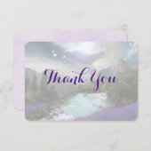 ファンタジー風光明媚な自然景観ありがとう サンキューカード (正面/裏面)