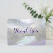 ファンタジー風光明媚な自然景観ありがとう サンキューカード (スタンド正面)