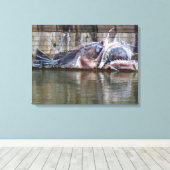 ファンタジー風変わりアングレフィッシュグラフィティ キャンバスプリント (インサイチュ (ウッドフロア))