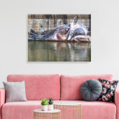 ファンタジー風変わりアングレフィッシュグラフィティ キャンバスプリント (インサイチュ (リビング))