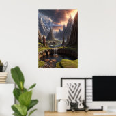 ファンタジー風景ポスター ポスター (ホームオフィス)