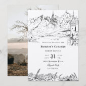 ファンタジー風景ロールプレイングゲームキャンペーン 招待状 (正面/裏面)