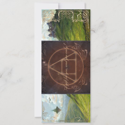 ファンタジー風景ヴィンテージロマンチックなギフト券 (裏面)