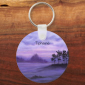 ファンタジー風景紫 キーホルダー (正面)