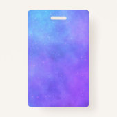 ファンタジー飾り紫の顔三日月 バッジ (裏面)