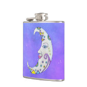 ファンタジー飾白三日月明るい色 フラスク (左)