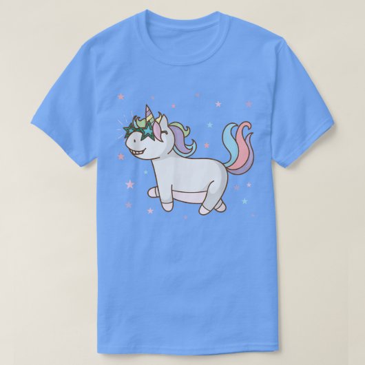 ファンタジー馬のユニコーン（スターグラス） Tシャツ (デザイン正面)
