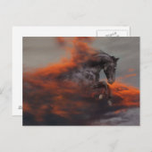 ファンタジー馬：雲 ポストカード (正面/裏面)