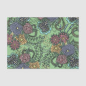 ファンタジー魅力的カラフルの詳細なドードル花 薄葉紙 (正面)