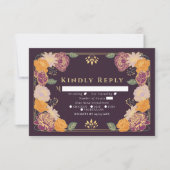 ファンタジー魅惑フラワーガーデンウェディングSVP 出欠カード (正面)