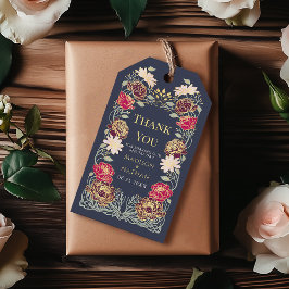 ファンタジー魅惑フローラ庭園の結婚式ありがとう ギフトタグ