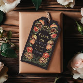 ファンタジー魅惑フローラ庭園の結婚式ありがとう ギフトタグ