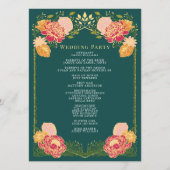 ファンタジー魅惑フローラ庭園の結婚式プログラム プログラム (裏面)