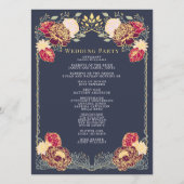 ファンタジー魅惑フローラ庭園の結婚式プログラム プログラム (裏面)