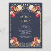 ファンタジー魅惑フローラ庭園の結婚式プログラム プログラム (正面)