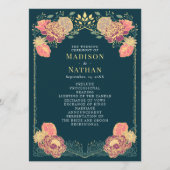 ファンタジー魅惑フローラ庭園の結婚式プログラム プログラム (正面)