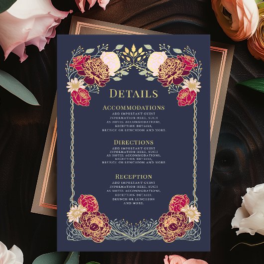 ファンタジー魅惑フローラ庭園の結婚式詳細 エンクロージャーカード