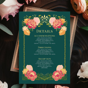 ファンタジー魅惑フローラ庭園の結婚式詳細 エンクロージャーカード