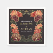 ファンタジー魅惑フローラ庭園の結婚式 スタンダードカクテルナプキン (正面)