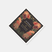 ファンタジー魅惑フローラ庭園の結婚式 スタンダードカクテルナプキン (角)