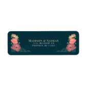 ファンタジー魅惑フローラ庭園の結婚式 ラベル (正面)