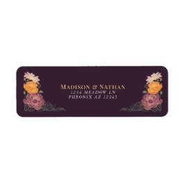 ファンタジー魅惑フローラ庭園の結婚式 ラベル