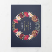 ファンタジー魅惑フローラ庭園の結婚式 三つ折り招待状 (カバー)