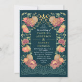 ファンタジー魅惑フローラ庭園の結婚式 招待状 (正面)