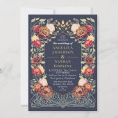 ファンタジー魅惑フローラ庭園の結婚式 招待状 (正面)