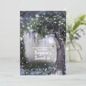 ファンタジー魅惑ラベンダーラブフォレストスウィート16イン 招待状 (スタンド正面)