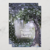 ファンタジー魅惑ラベンダーラブフォレストスウィート16イン 招待状 (正面/裏面)