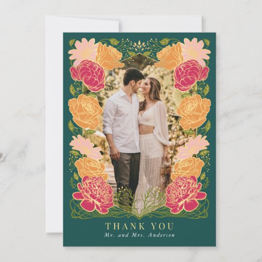 ファンタジー魅惑庭園の結婚式サンキューカード サンキューカード (正面)