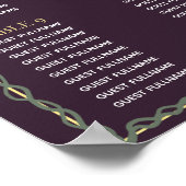 ファンタジー魅惑庭園の結婚式座席表 ポスター (角)